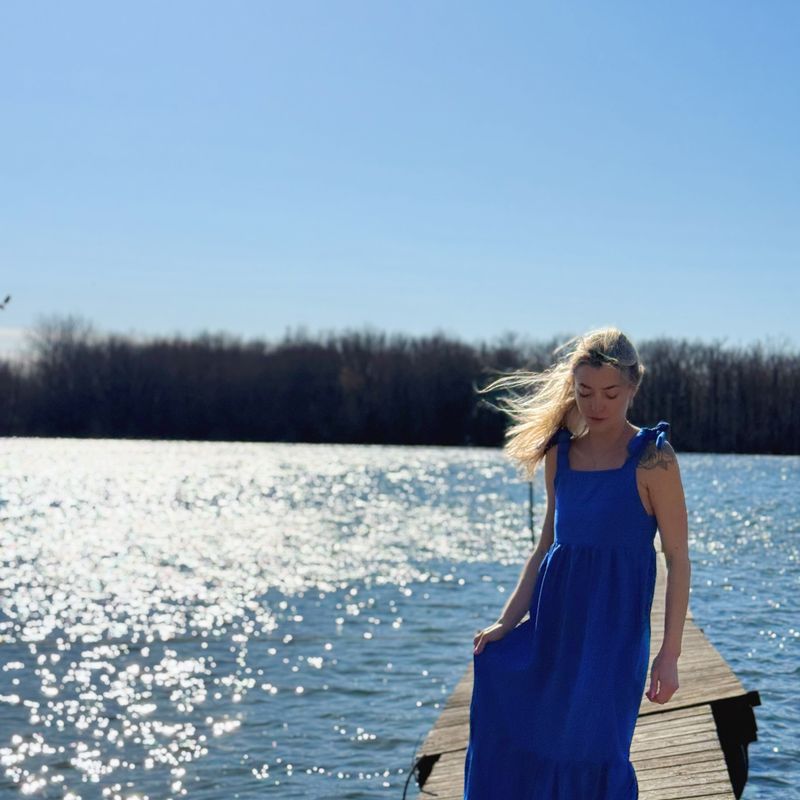 Robe Sofia pour femmes – Bleu royal