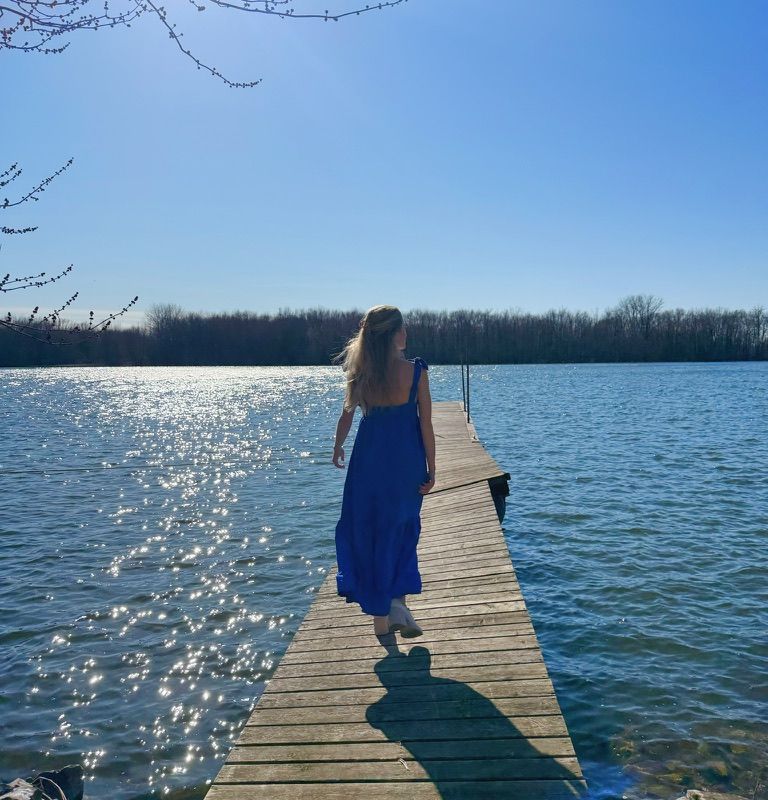Robe Sofia pour femmes – Bleu royal