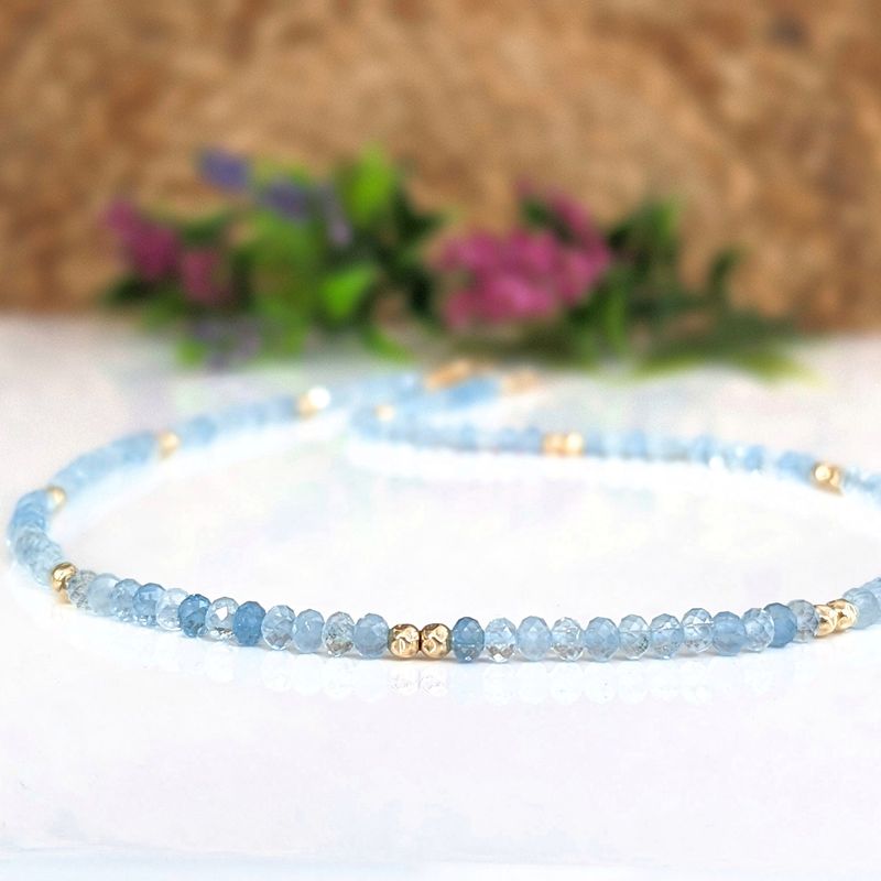 Aquamarine and Opal bridal jewelry set