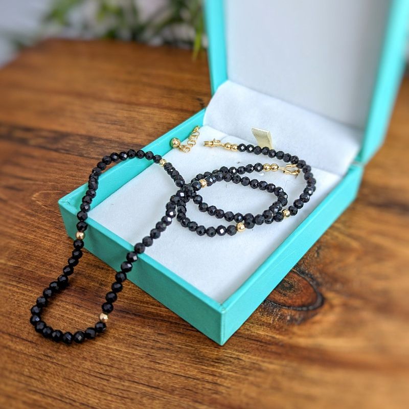 Black Spinel bead necklace