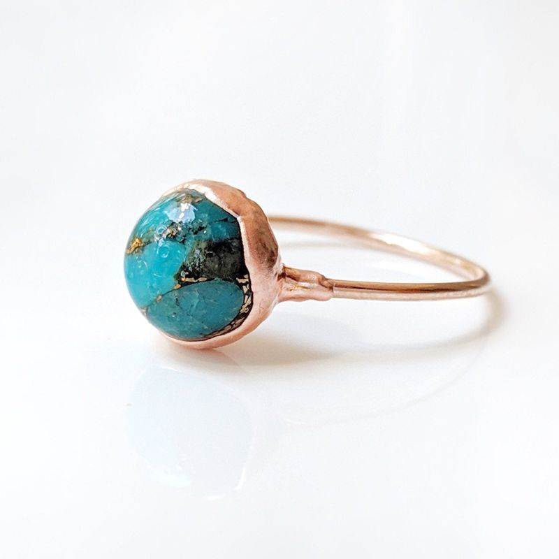 Bague Cuivre Turquoise Naturelle