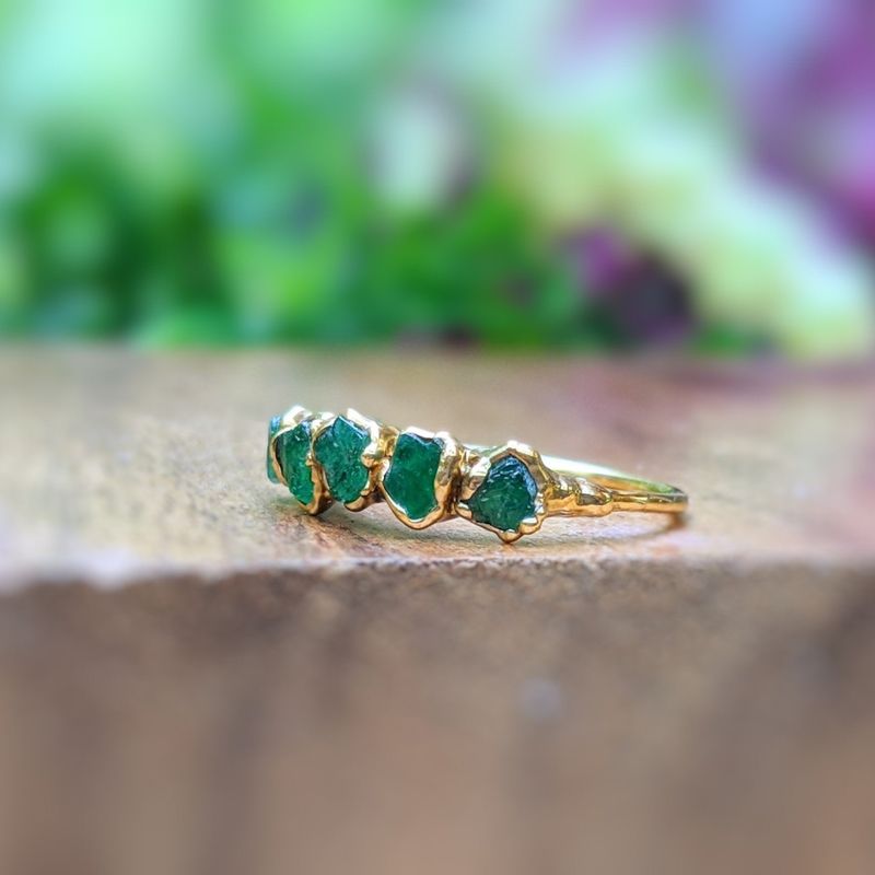 Bague Éternité avec Émeraudes