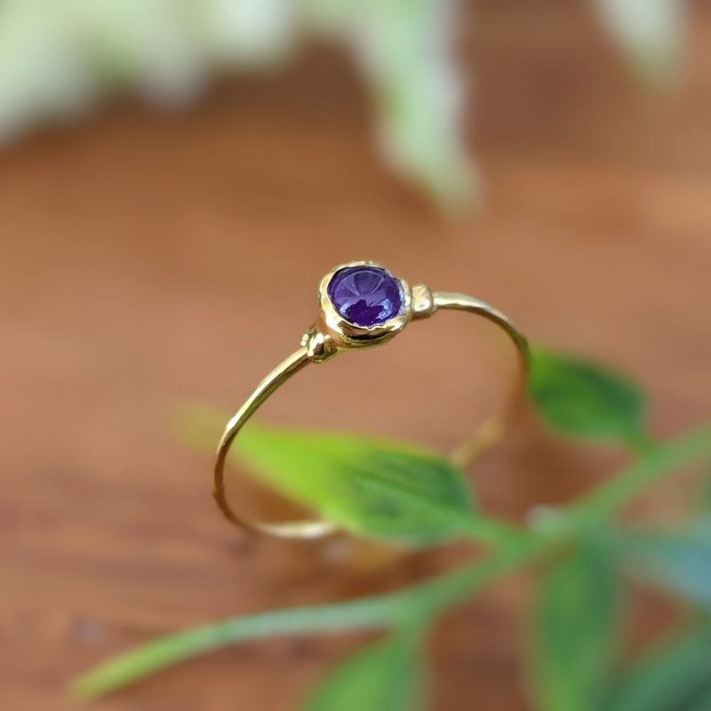Bague empilable Dainty Amethyst