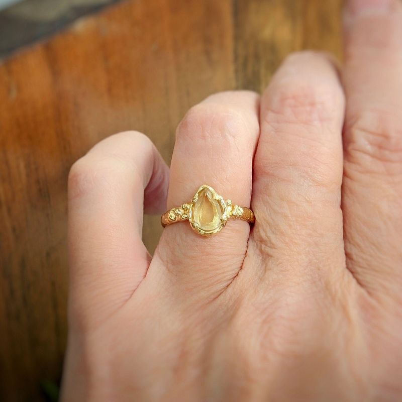 Natural Citrine Silver ring