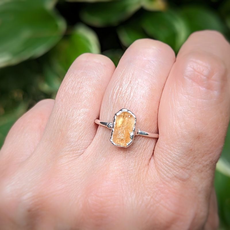 Raw Topaz ring