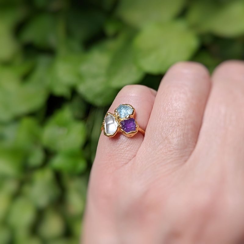 Bague multi-pierres de naissance