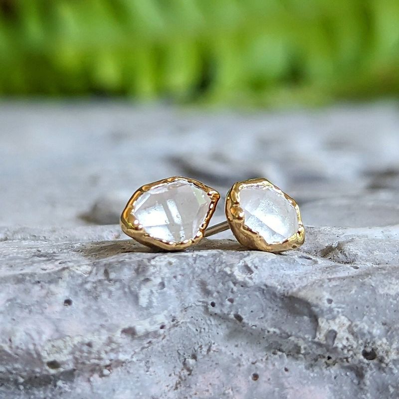 Herkimer diamond stud earrings