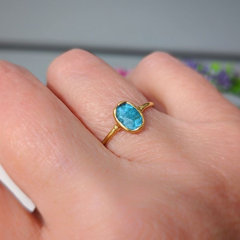 Blue Tourmaline ring