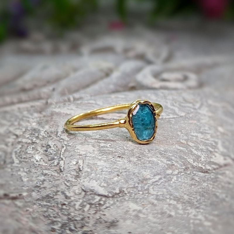 Blue Tourmaline ring
