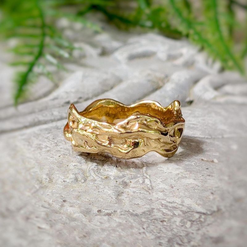 Sterling Silver Molten Textured ring
