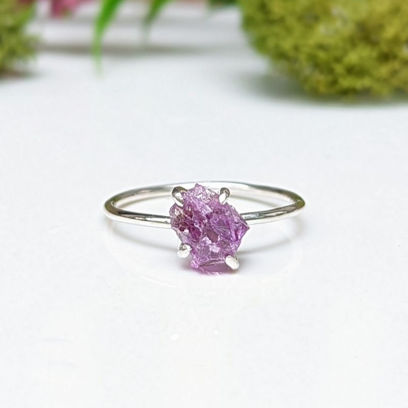 Raw Alexandrite ring in Sterling Silver