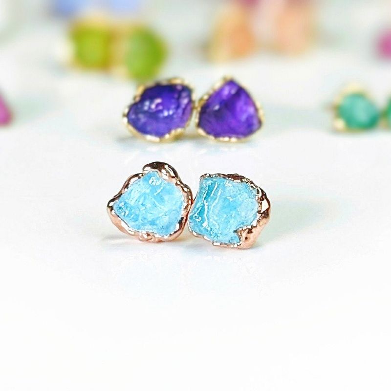 Boucles d'oreilles Aigue-marine