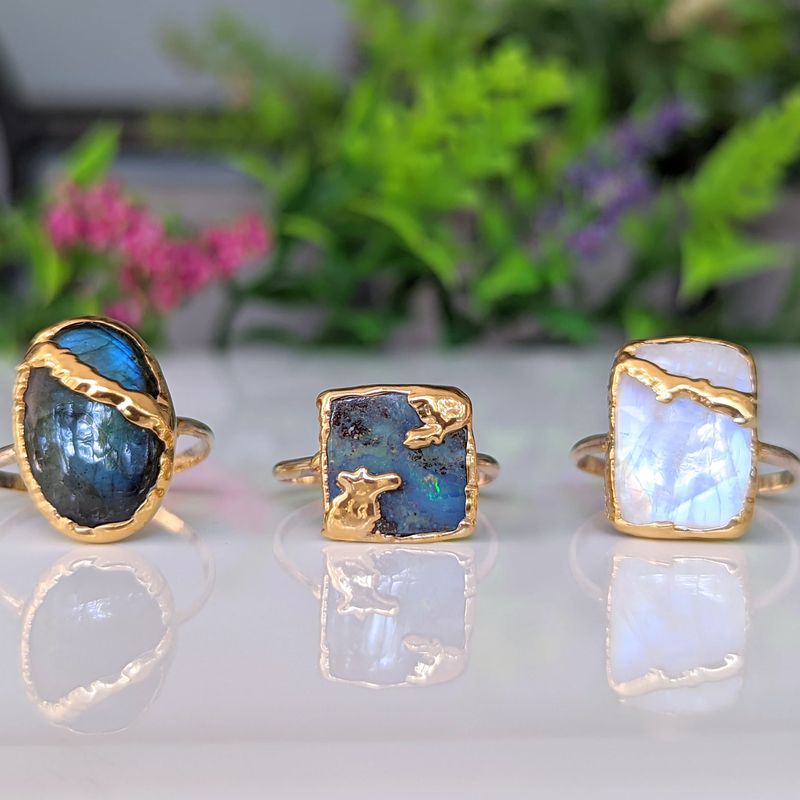 Mother of Pearl Kintsugi ring
