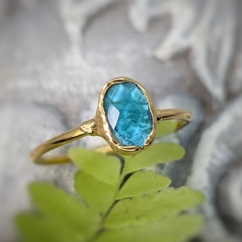 Blue Tourmaline ring