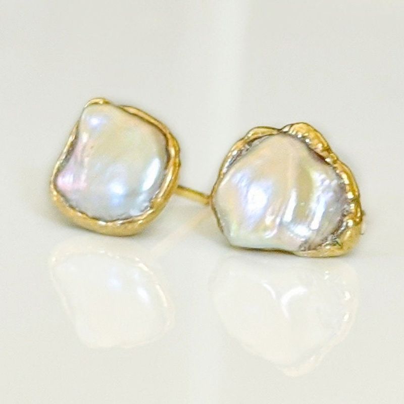 Boucles d'oreilles avec perles Keshi