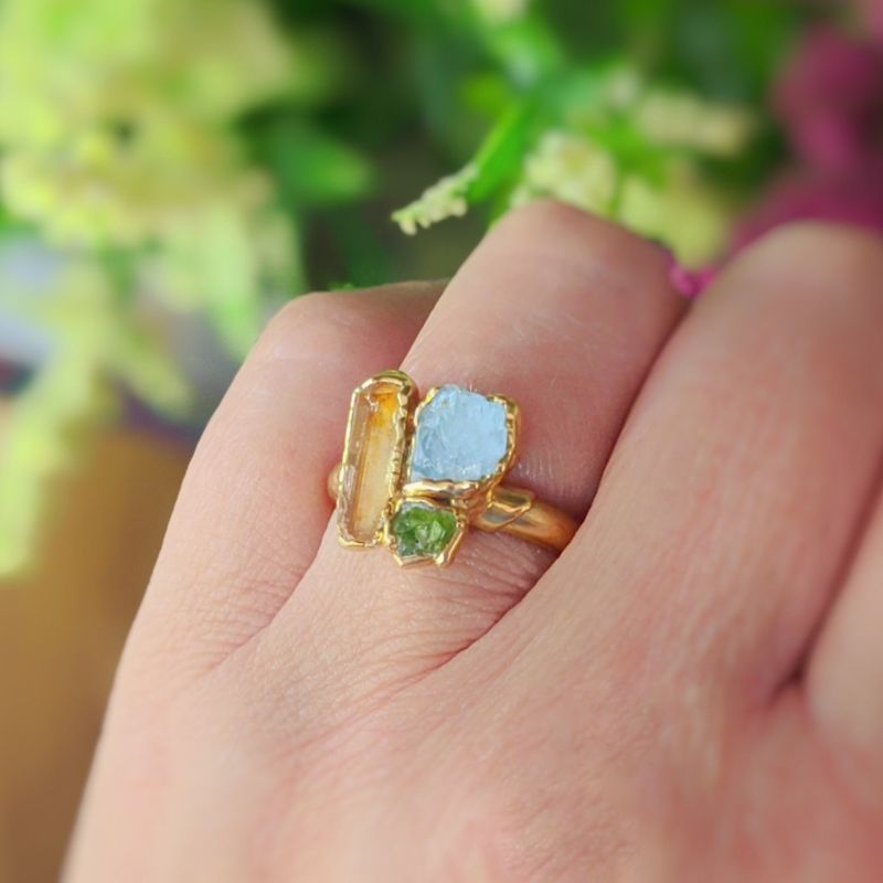 Bague multi-Tourmalines en Argent