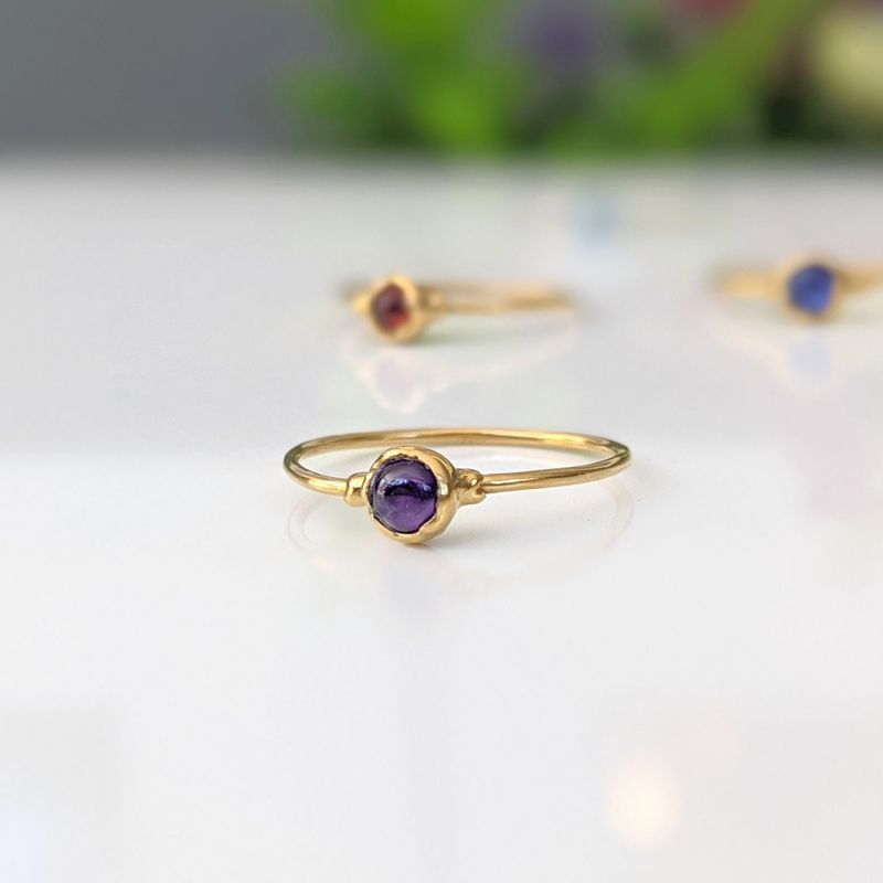 Bague empilable Dainty Amethyst