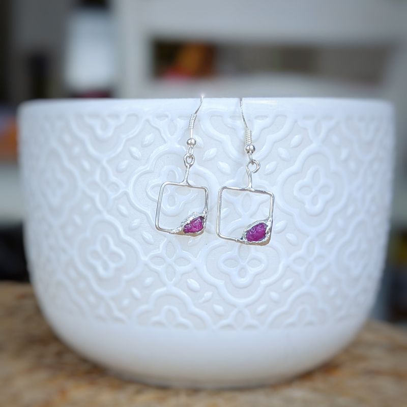 Boucles d'oreilles avec perles Keshi