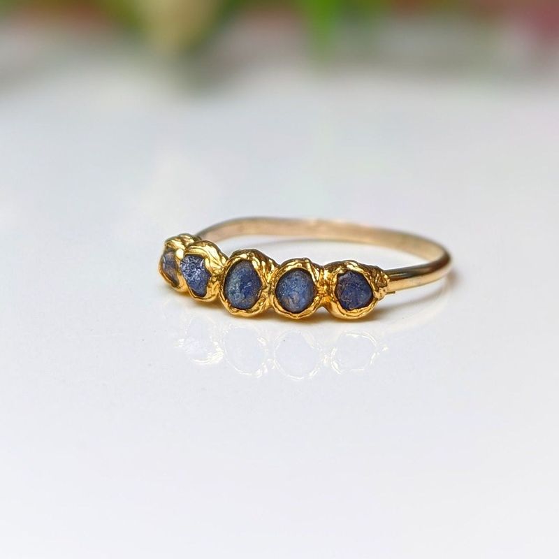 Raw Sapphire Multi-stone ring