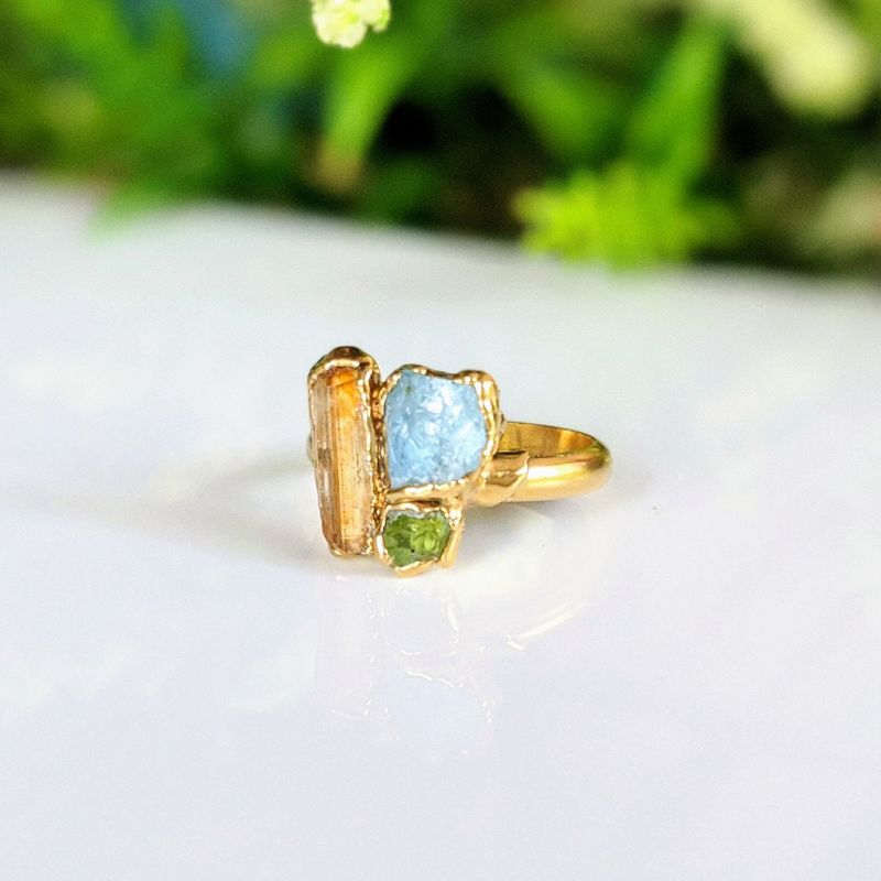 Bague multi-Tourmalines en Argent