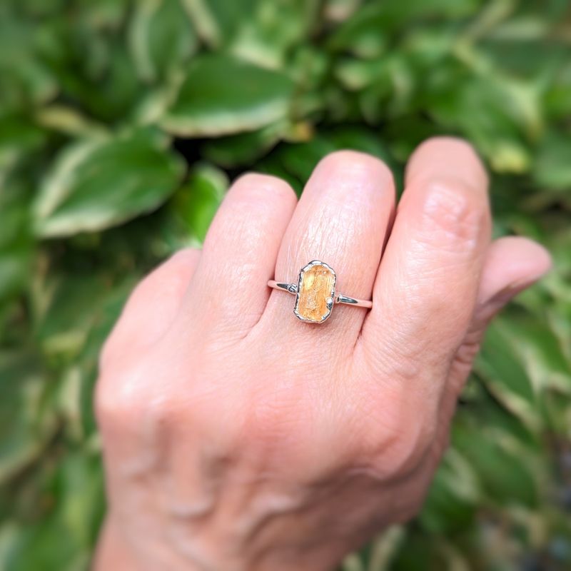 Raw Topaz ring