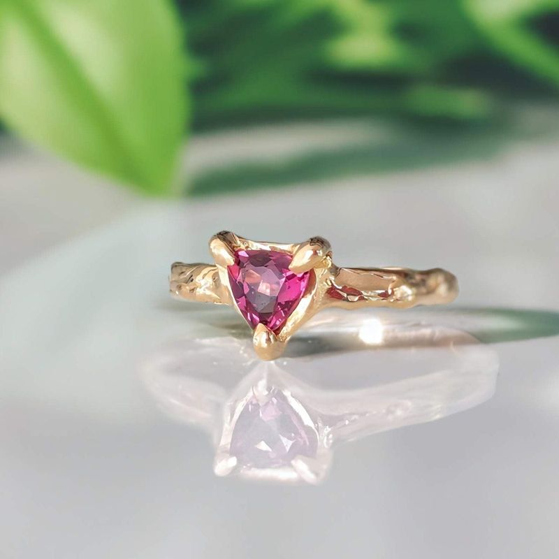 Natural Rubellite Tourmaline Silver ring