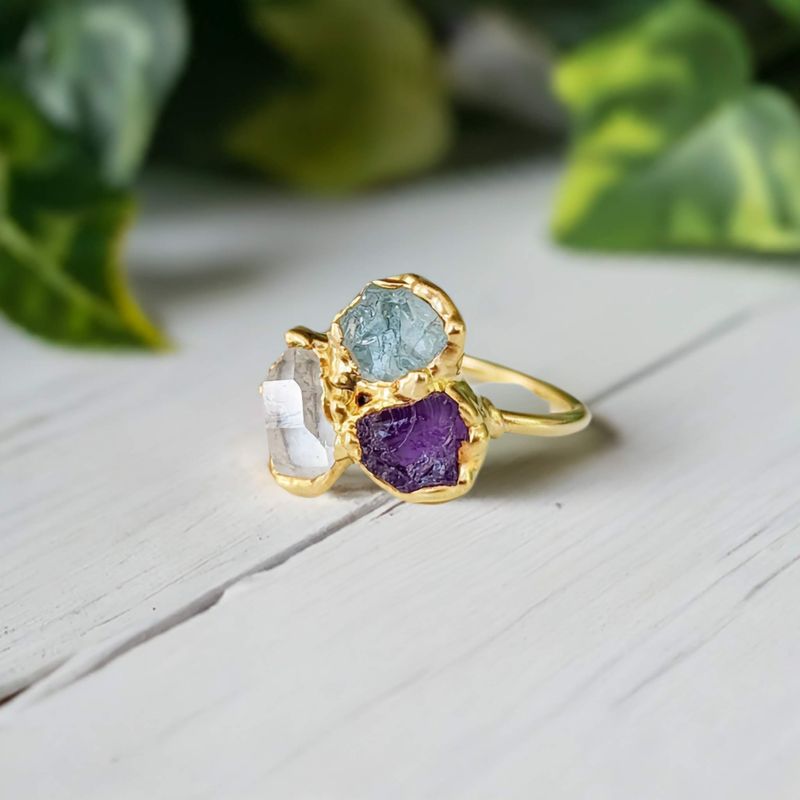 Bague multi-pierres de naissance
