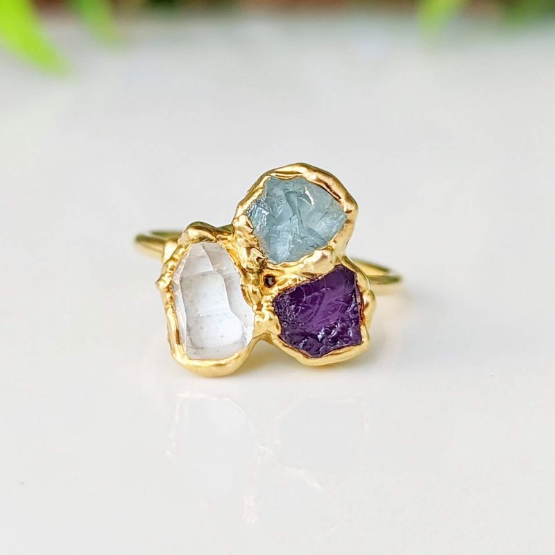 Bague multi-pierres de naissance