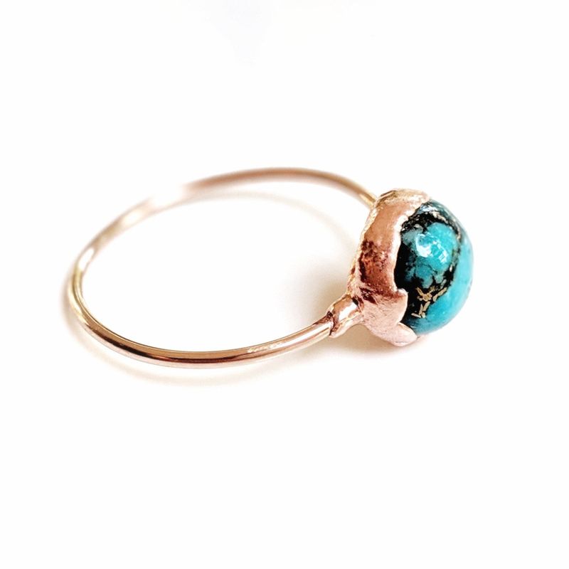 Bague Cuivre Turquoise Naturelle