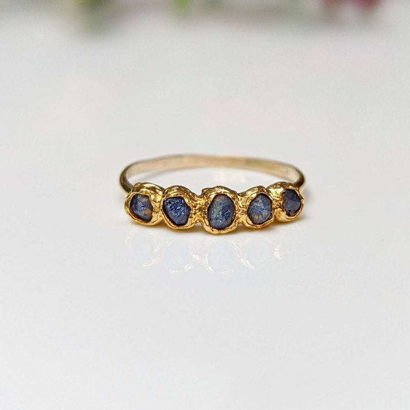 Raw Sapphire Multi-stone ring