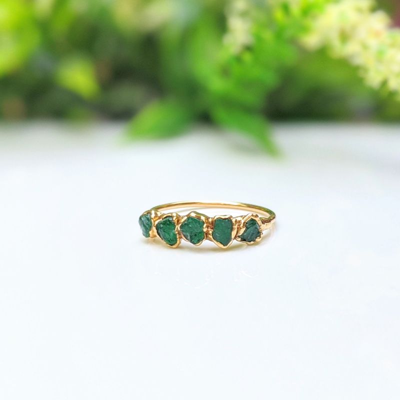Bague Éternité avec Émeraudes