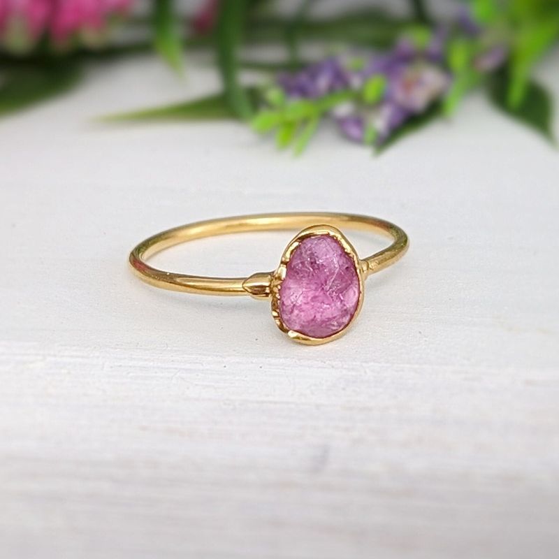 Pink Tourmaline ring