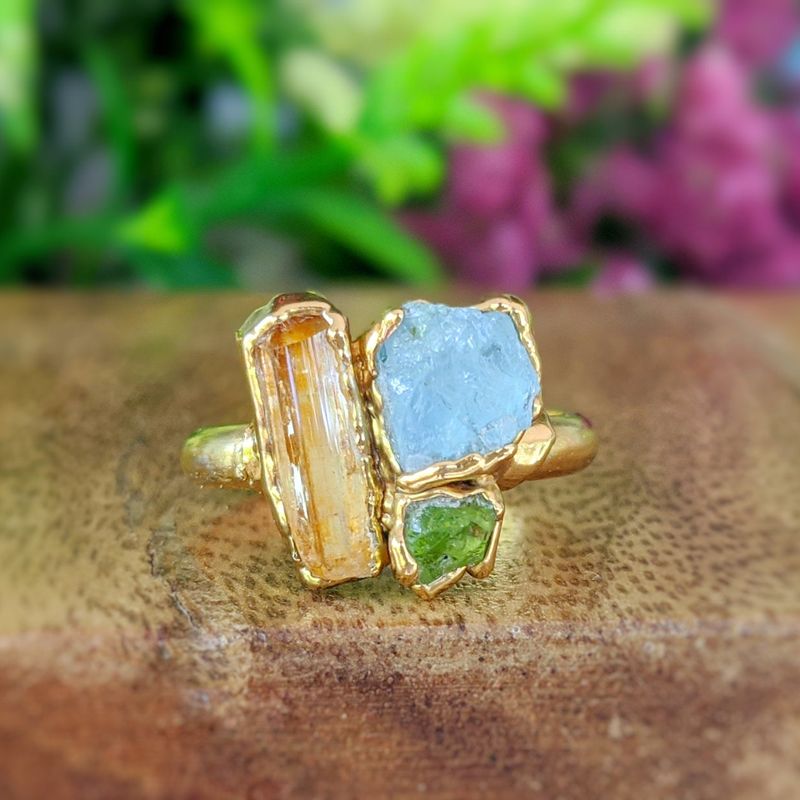 Bague multi-Tourmalines en Argent