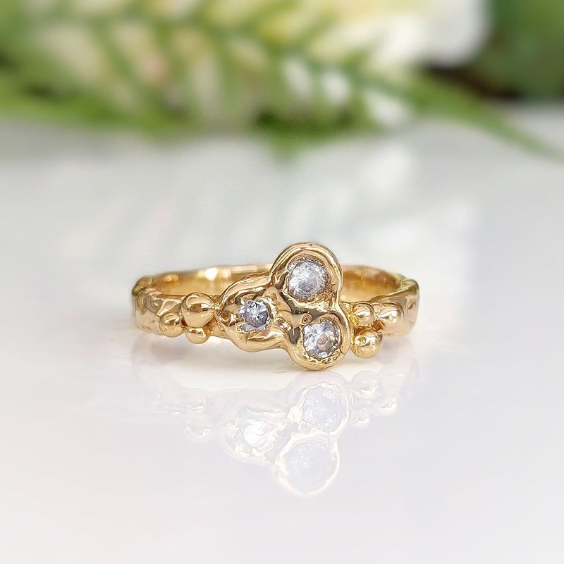 Silver CZ Cluster ring