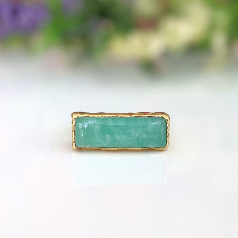 Bague barre Amazonite Or