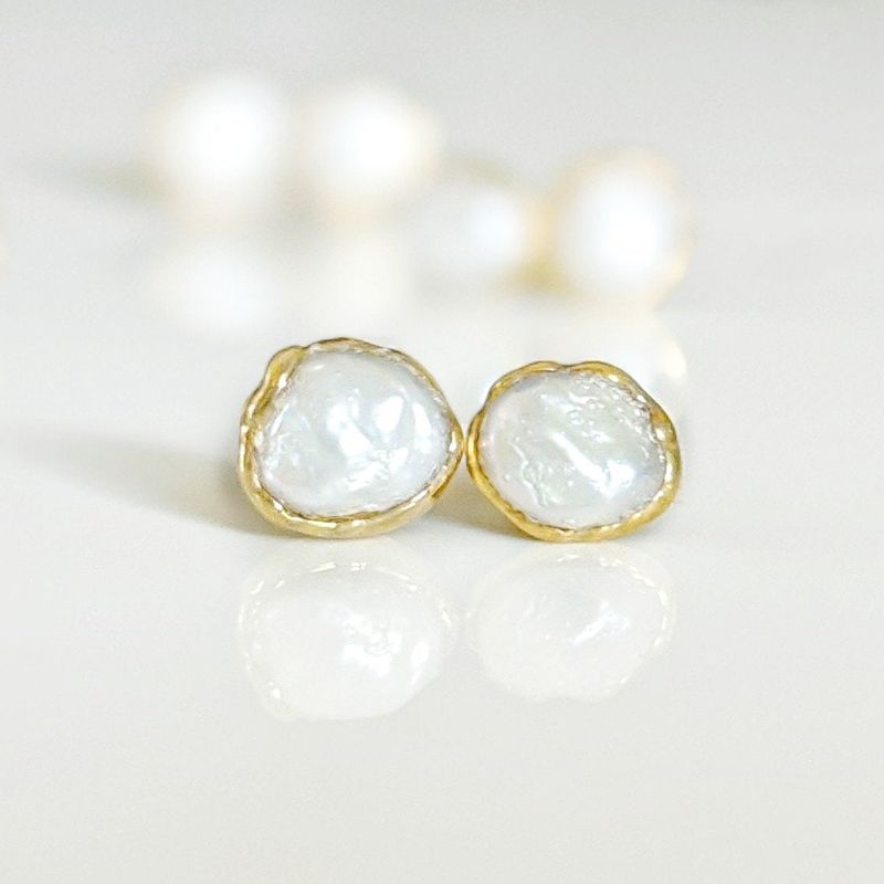 Boucles d'oreilles avec perles Keshi