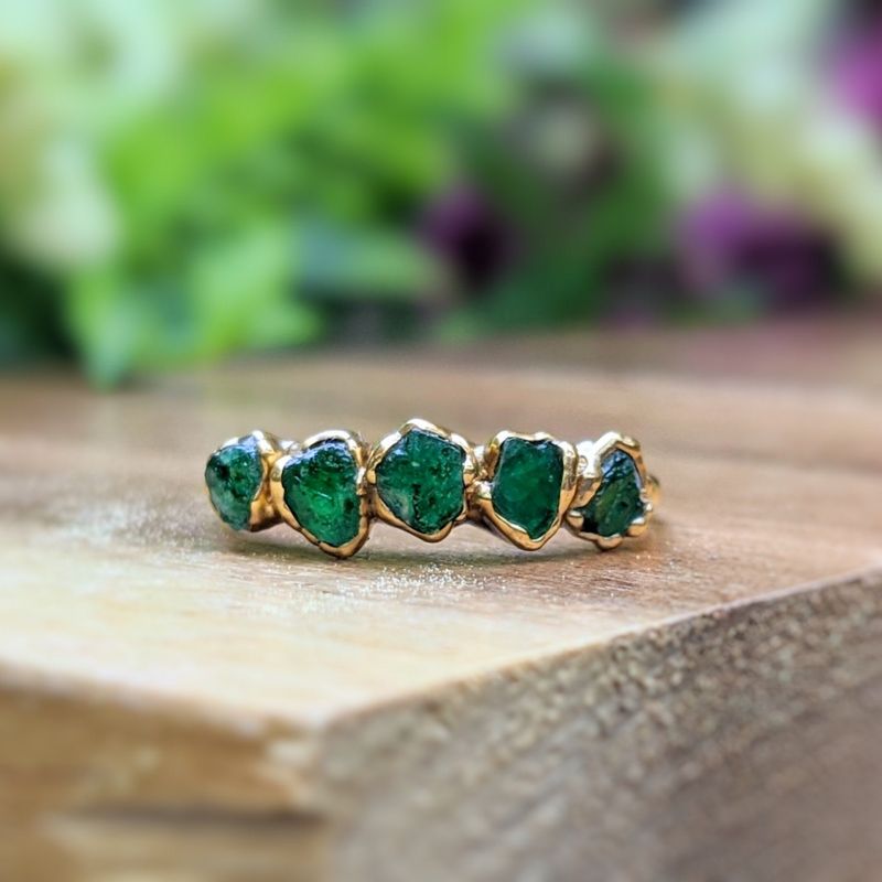 Bague Éternité avec Émeraudes