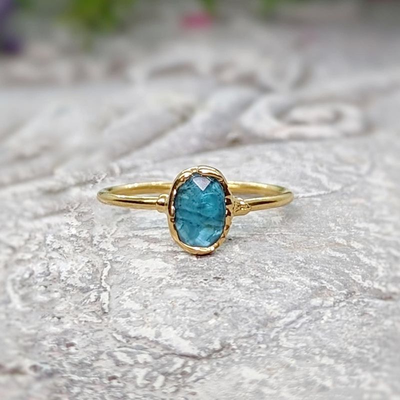Blue Tourmaline ring