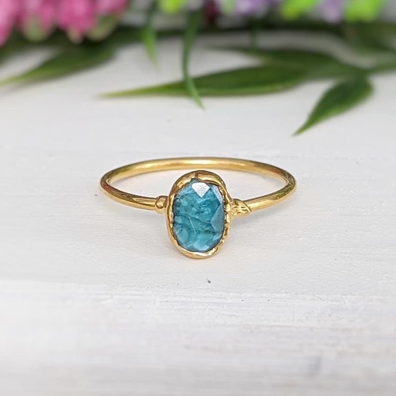 Blue Tourmaline ring