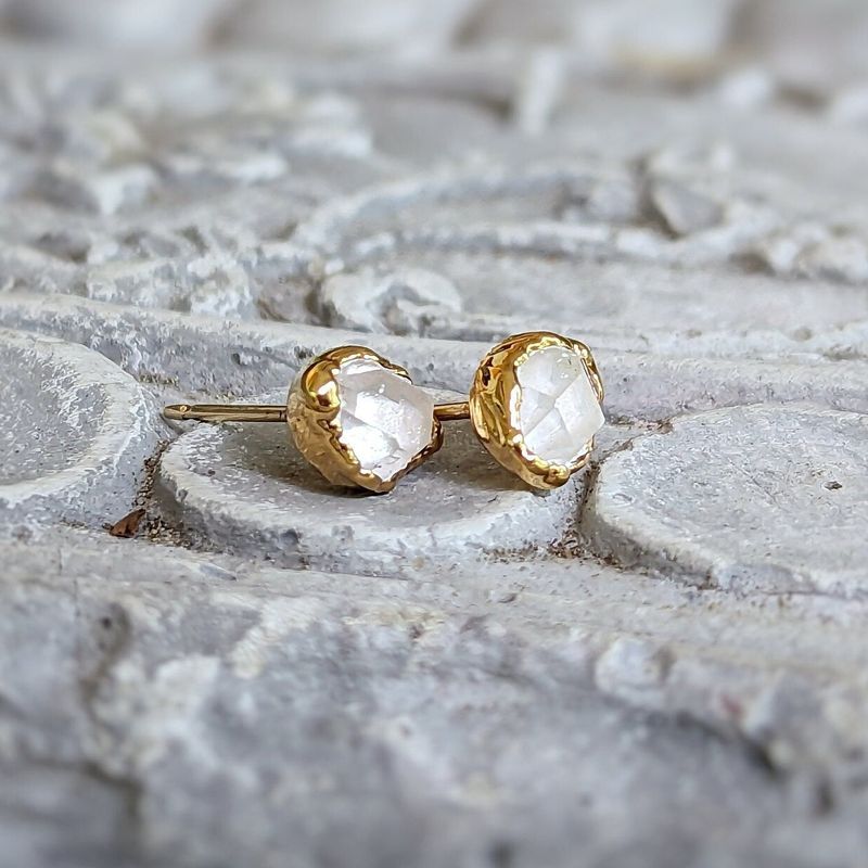 Herkimer diamond stud earrings