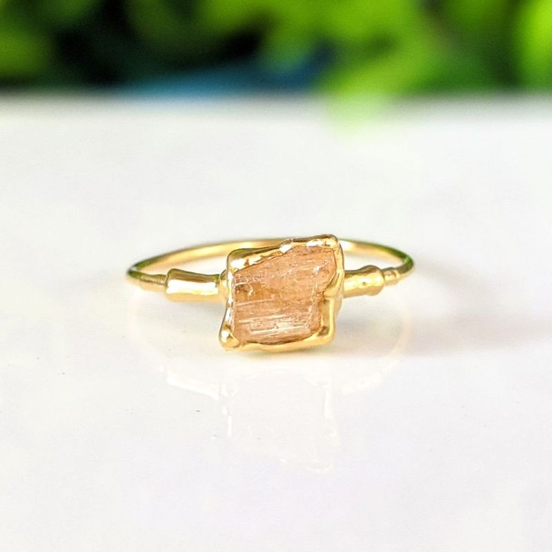 Raw Topaz ring