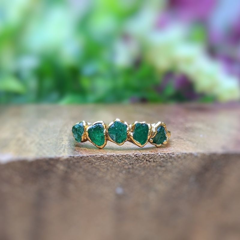Bague Éternité avec Émeraudes