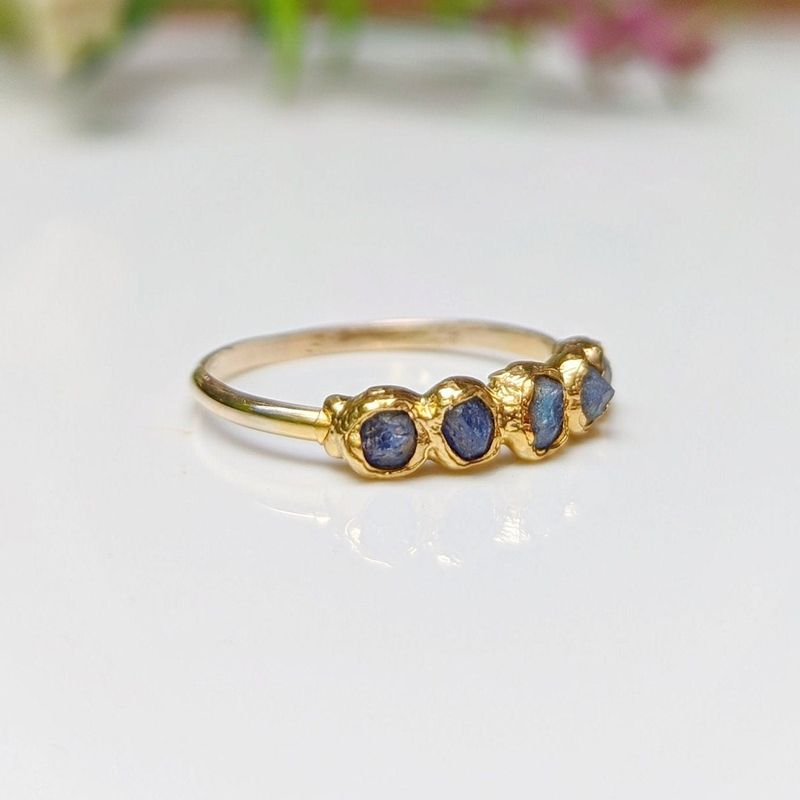 Raw Sapphire Multi-stone ring