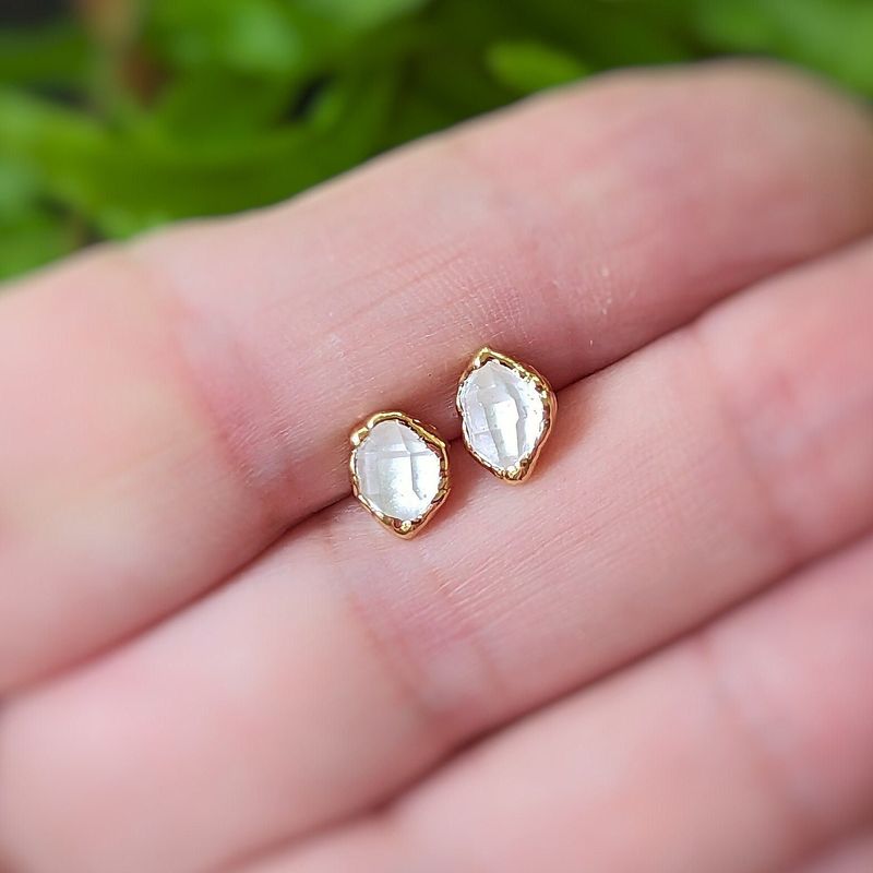 Herkimer diamond stud earrings