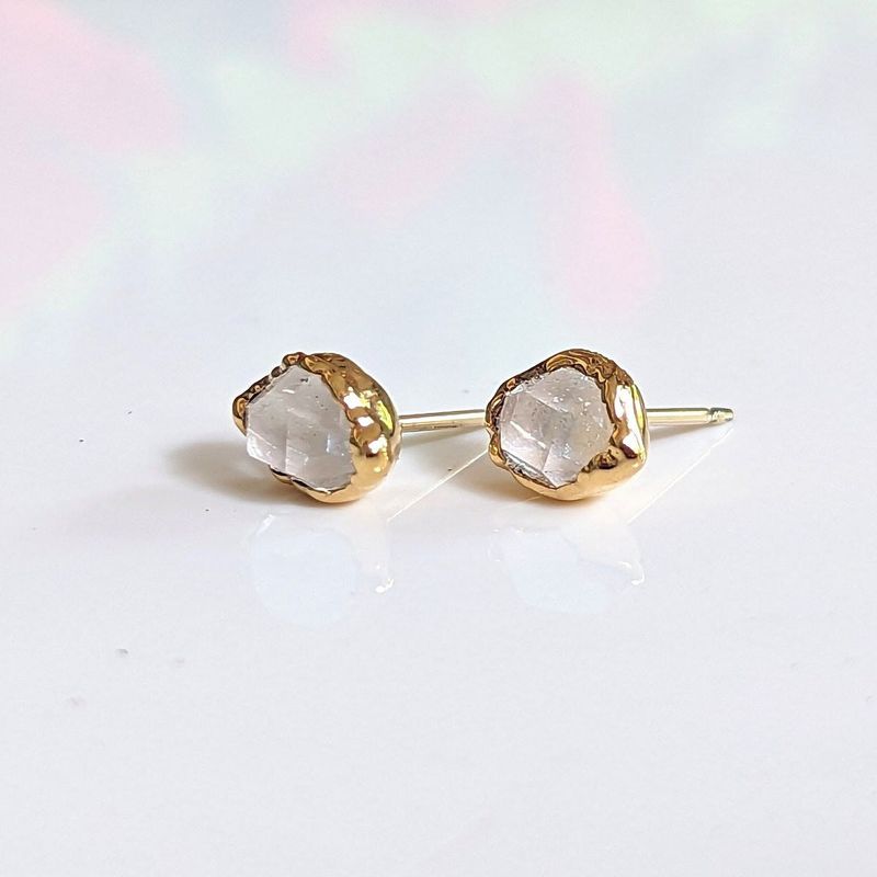 Herkimer diamond stud earrings