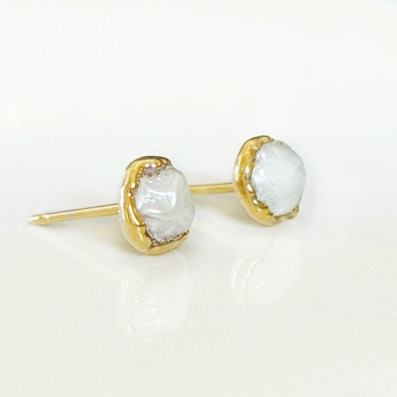 Boucles d'oreilles avec perles Keshi
