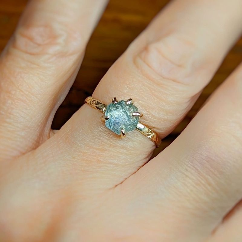 Raw Montana Sapphire ring