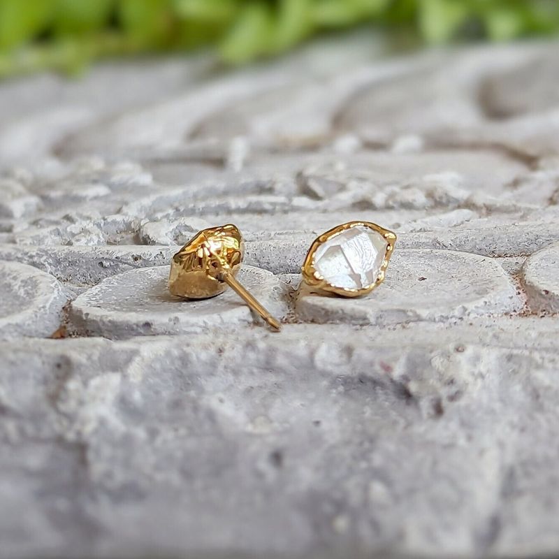 Herkimer diamond stud earrings