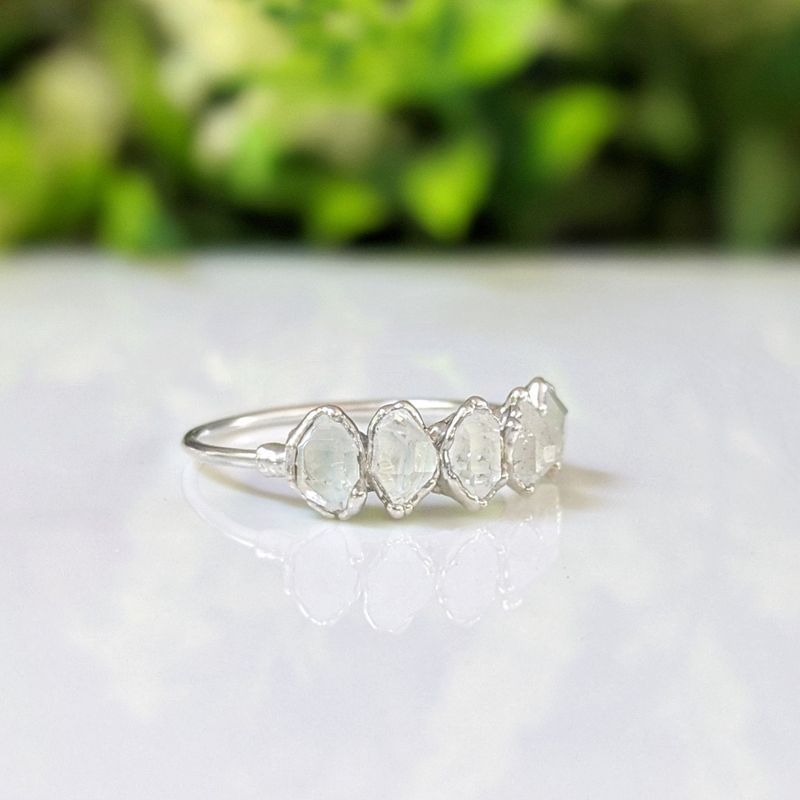 Bague éternité argent diamant Herkimer