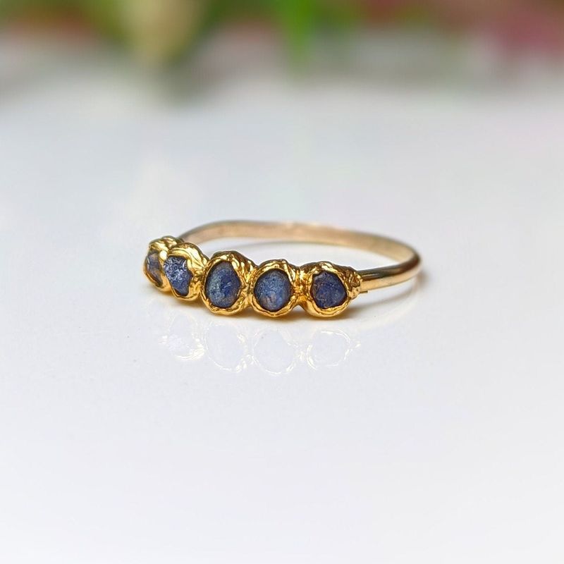 Raw Sapphire Multi-stone ring